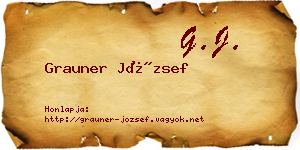 Grauner József névjegykártya